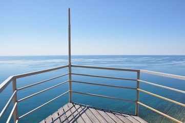Naklejka premium calm on the black sea, summer