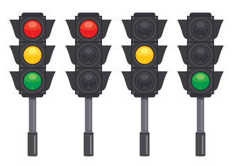 Traffic Concept With Lights And Equipments