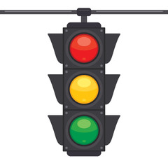 Traffic Concept With Lights And Equipments