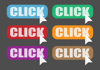 Botones de diferentes colores para hacer click.