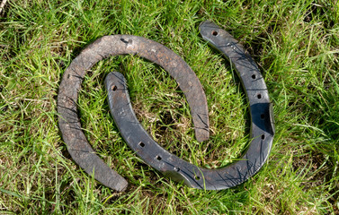 old rusty horseshoes