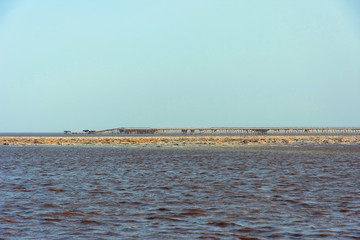Danakil desert with salt lake, Ethiopia