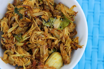 Jackfruit dry curry, Indian traditional food