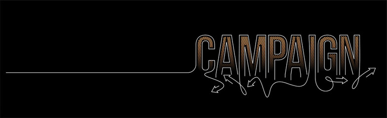 Camping Calligraphic line art Text shopping poster vector illustration Design.