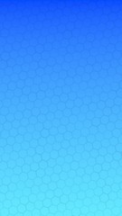 Fototapeta na wymiar Translucent honeycomb on a gradient blue sky background. Perspective view on polygon look like honeycomb. Isometric geometry. 3D illustration