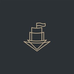 Premium Ship logo with modern concept
