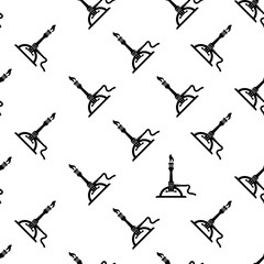Bunsen Burner Icon,Laboratory Burner Seamless Pattern