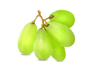 Fresh grapes on white background.