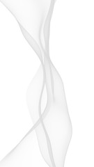 White abstract background. Fluttering white scarf. Waving on wind white fabric. 3D illustration