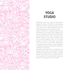 Yoga Studio Line Pattern Concept