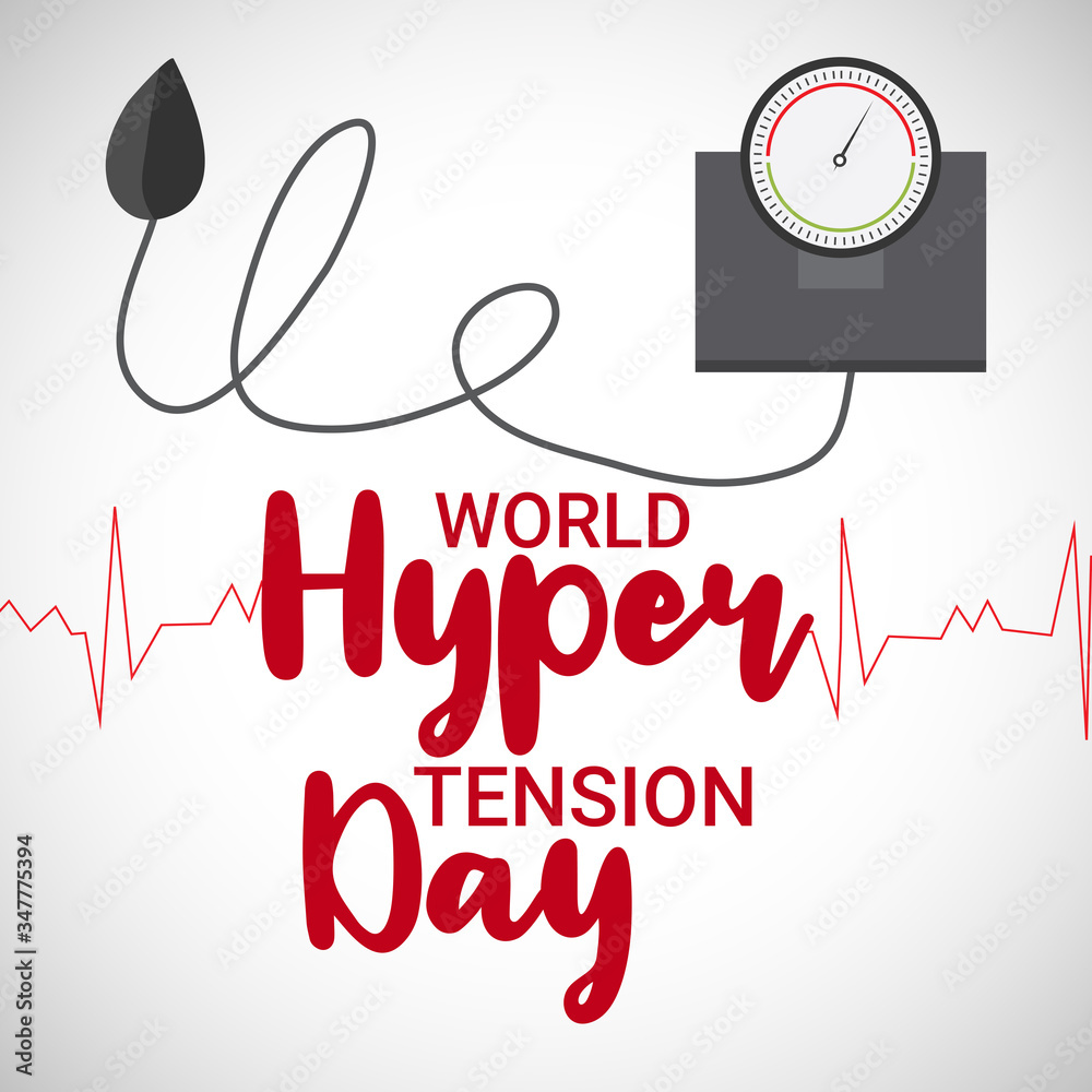 Wall mural world hypertension day.