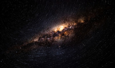 Colorful explosive starry sky over Moscow 

 Photo taken at night, Moscow, spring 2020, sky, stars, falling meteorites. 
 