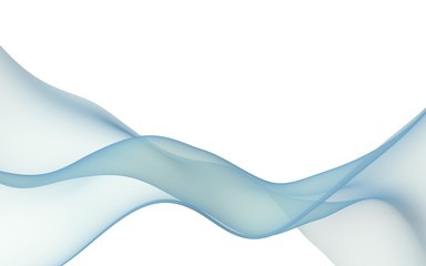 Abstract wave. Scarf. Bright ribbon on white background. Abstract smoke. Raster air background. 3D illustration