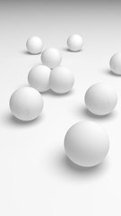 White abstract background. Lowpoly backdrop. Crumpled paper. 3D illustration