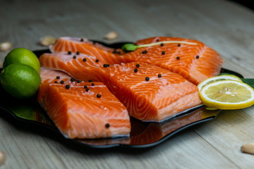 red fish salmon beautiful steak