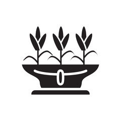 vase flower icon design, flat style trendy collection