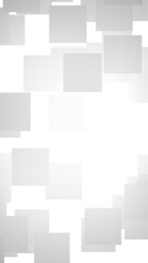 White abstract background. Misty backdrop with grey squares. 3D illustration