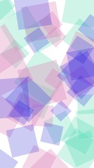 Multicolored translucent hexagons on white background. Vertical image orientation. 3D illustration