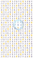 Bitcoin and currency on a white background. Digital crypto symbol. Currency bubble, wave effect, market fluctuations. Business concept. 3D illustration