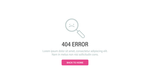 Error 404 page not found illustration
