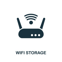 Wifi Storage icon. Simple illustration from wireless devices collection. Creative Wifi Storage icon for web design, templates, infographics and more
