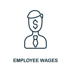 Employee Wages icon from business training collection. Simple line Employee Wages icon for templates, web design and infographics