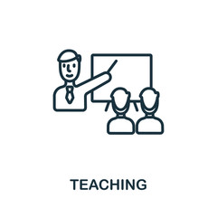 Teaching icon from business training collection. Simple line Teaching icon for templates, web design and infographics