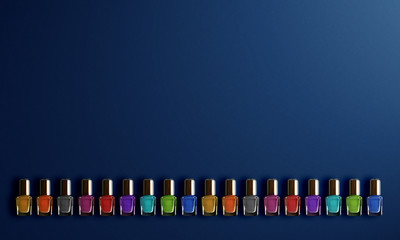 おしゃれなマニュキアのカラフルな背景写真