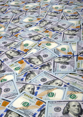 Fototapeta premium Money background of dollar banknotes