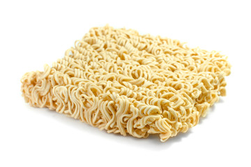instant noodles isolated on white background
