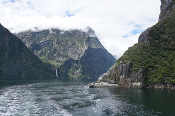 Beautiful landscape in Fiordland national park 