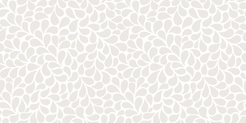 Vector seamless pattern with gray drops. Monochrome abstract floral background. Stylish monochrome texture.