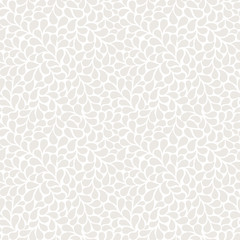 Fototapeta premium Vector seamless pattern with gray drops. Monochrome abstract floral background. Stylish monochrome texture.