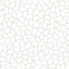 Vector seamless gray pattern with white drops. Monochrome abstract floral background. Stylish monochrome texture.