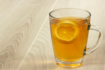 Hot drink sage in glass
