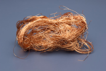 Copper cable, copper filaments to carry electricity.