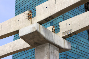 Unfinished Joints of Concrete Beams for Sky Train Railway