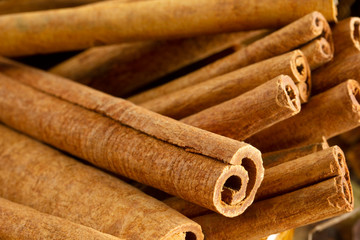Fragrant Cinnamon Sticks Texture Background