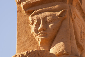 Sculpture of Goddess Hathor in the Temple of Isis