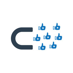 Social Engagement Icon, Thumbs up / Like icon