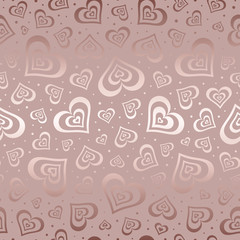 Elegant marble glitter hearts. Seamless pattern. Modern stylish sparkle texture. Beautiful background for design gift pack, wrapping paper, gift wrapper, wallpaper, interior, print, surface, package, 