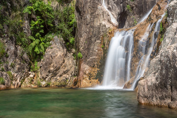 Fototapeta na wymiar waterfall peneda geres national park viana do castelo braga