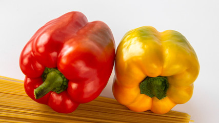 Pasta and two sweet peppers