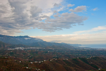 Fototapeta premium Frigiliana and Nerja. Costa del Sol, Málaga province, Andalusia. Spain