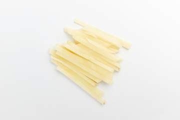 Fresh potatoes sliced ​​with background