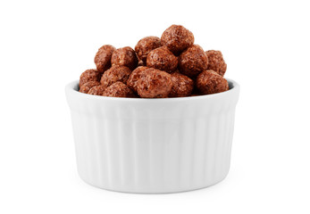 chocolate balls isolated on a white background
