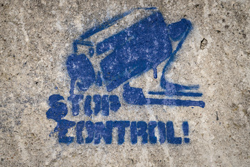 protest graffiti on a concrete wall