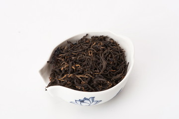 Indian black tea comes in a white porcelain bowl.