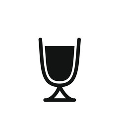 Drink icon vector, Wine glass icon
