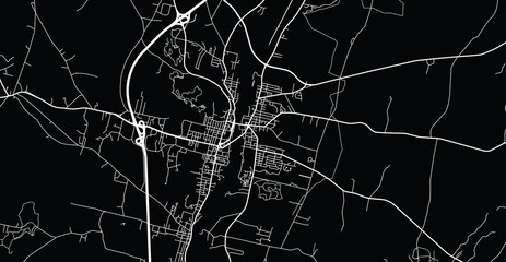 Urban vector city map of Augusta, USA. Maine state capital
